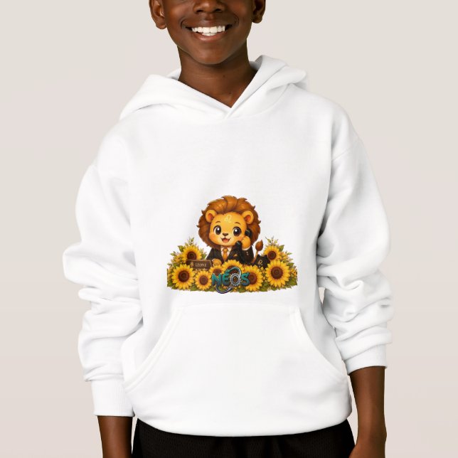 Kawaii Zodiac Neos Löwe Hoodie (Vorderseite)