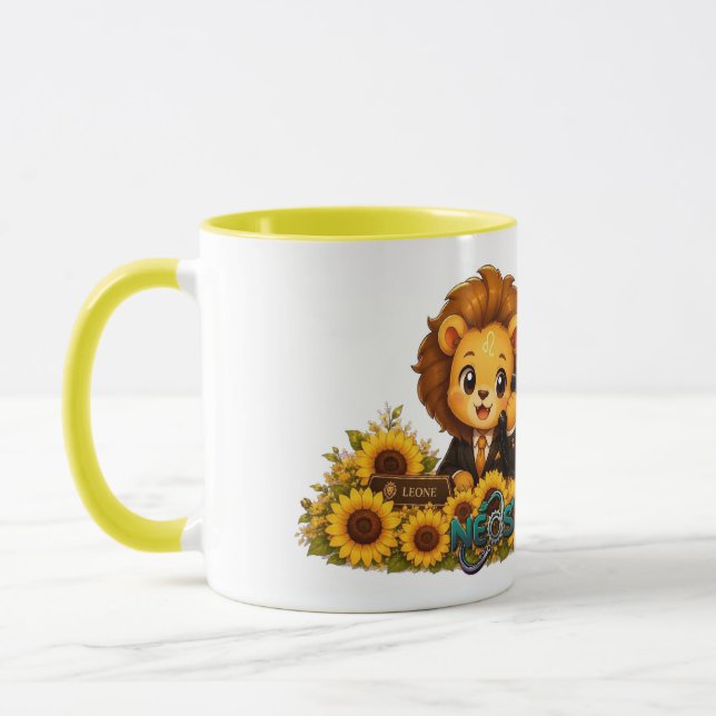 Kawaii Zodiac Neos Löwe Tasse (Links)