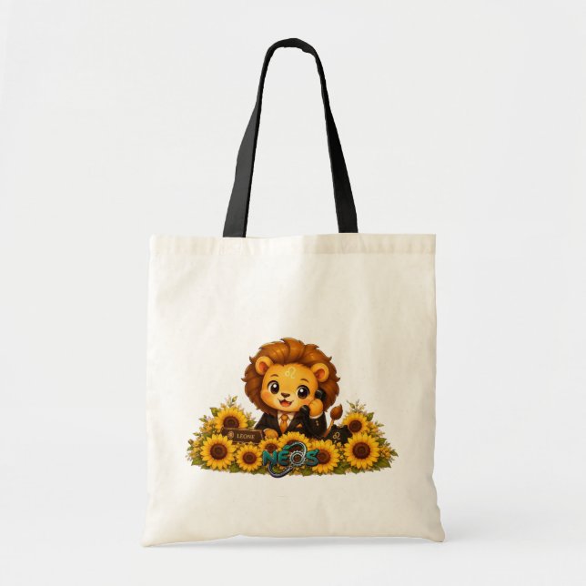 Kawaii Zodiac Neos Löwe Tragetasche (Vorne)