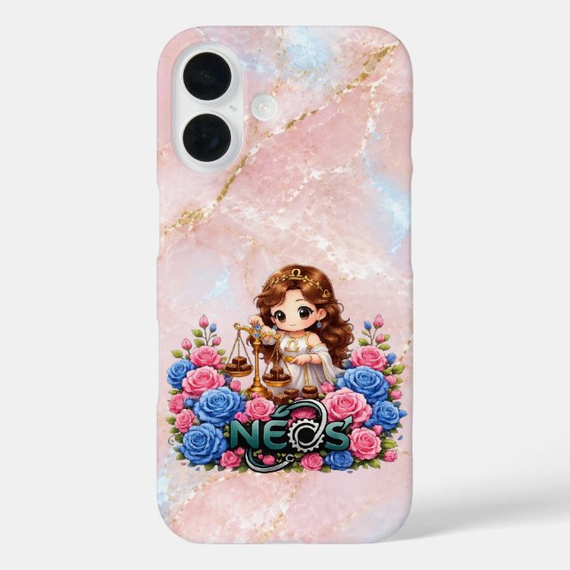 Kawaii Zodiac Neos Waage Case-Mate iPhone Hülle (Rückseite)