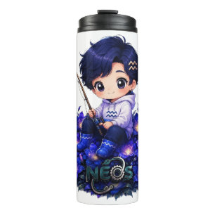 Kawaii Zodiac Neos Wassermann Thermosbecher