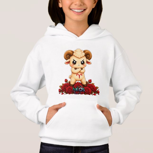 Kawaii Zodiac Neos Widder Hoodie (Vorderseite)