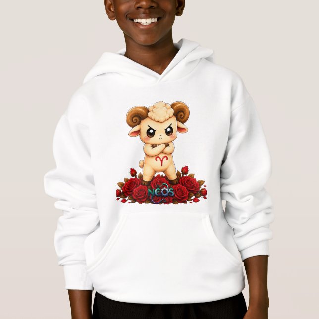 Kawaii Zodiac Neos Widder Hoodie (Vorderseite)