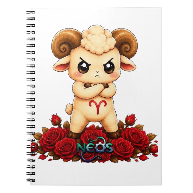 Kawaii Zodiac Neos Widder Notizblock (Vorderseite)