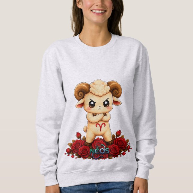 Kawaii Zodiac Neos Widder Sweatshirt (Vorderseite)