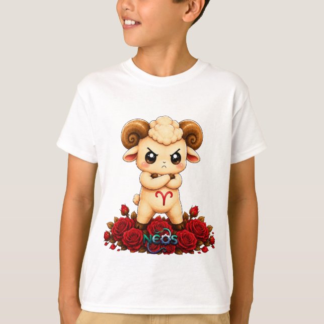 Kawaii Zodiac Neos Widder T-Shirt (Vorderseite)