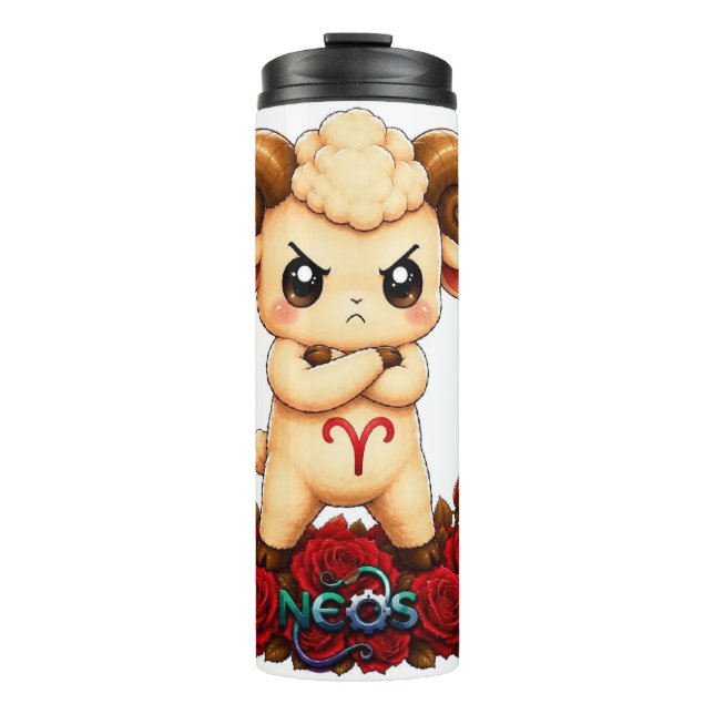 Kawaii Zodiac Neos Widder Thermosbecher (Vorderseite)