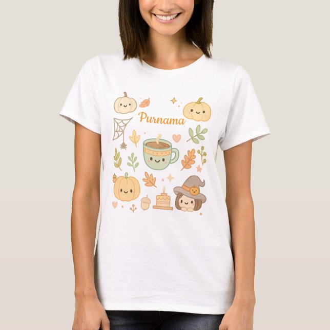 Kawaii Zoo Animal T - Shirt - Individuelle Name Ni (Vorderseite)