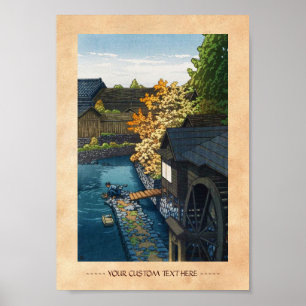 Kawanishi Village, Präfektur Tochigi Hasui Kawase Poster