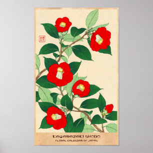 Kawarazaki Shodo Blumenkalender der Japan-Blumen Poster