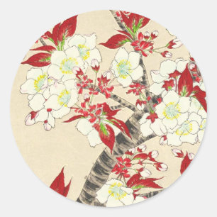 Kawarazaki Shodo Japans Blumenkalender Runder Aufkleber
