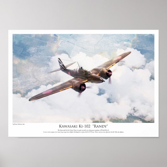 Kawasaki Ki-102 "Randy" Poster (Vorne)