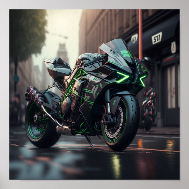 Kawasaki Ninja H2R Poster (Vorne)