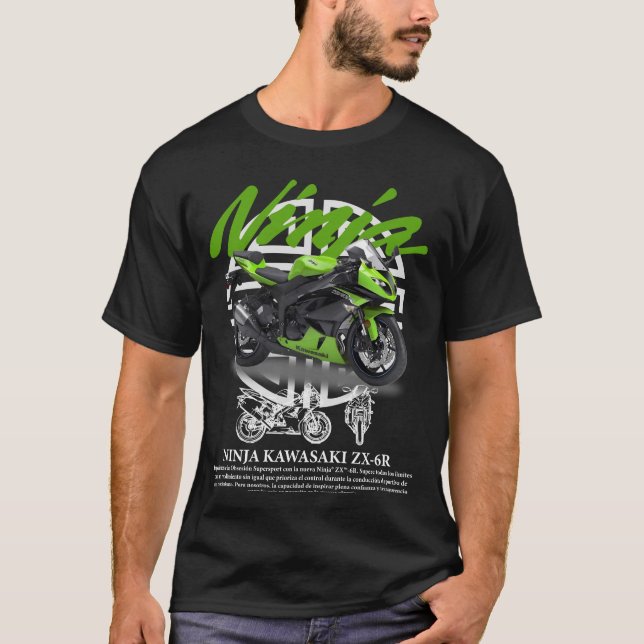 Kawasaki Ninja T - Shirt - Sleek Sportbike Style f (Vorderseite)