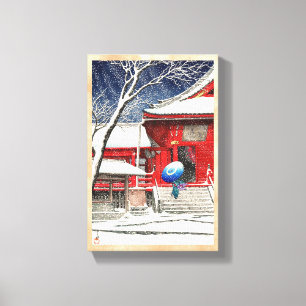 Kawase Hasui Schnee am Ueno Kiyomizudo Hanga-Kunst Leinwanddruck