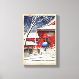 Kawase Hasui Snow at Ueno Kiyomizudo hangart Leinwanddruck