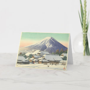 Kawase Hasui Winterdorf Feiertagskarte