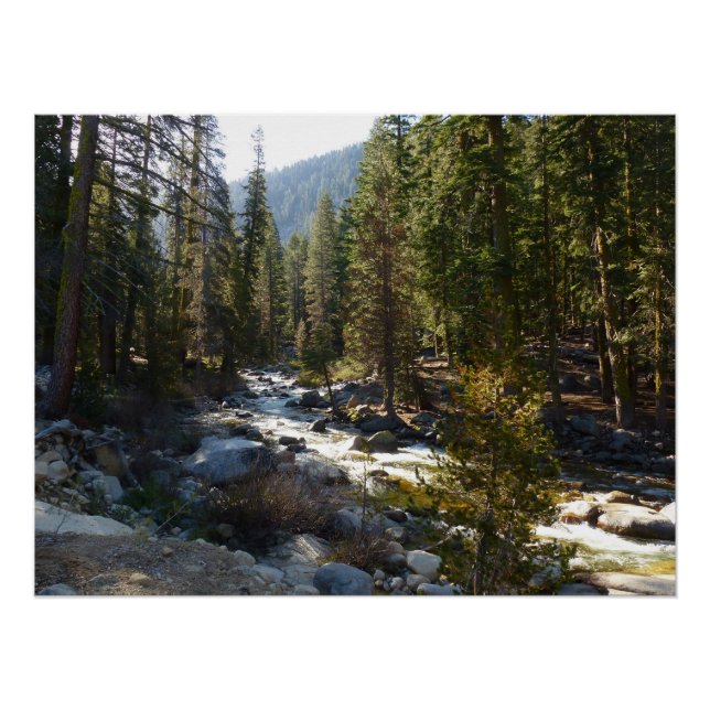 Kaweah Fluss im Sequoia National Park Poster (Vorderseite)
