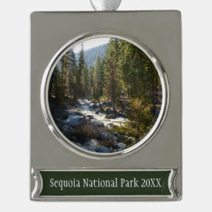 Kaweah River im Sequoia-Nationalpark Banner-Ornament Silber