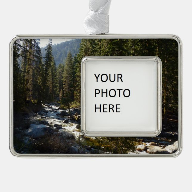 Kaweah River im Sequoia-Nationalpark Rahmen-Ornament Silber (Vorderseite)