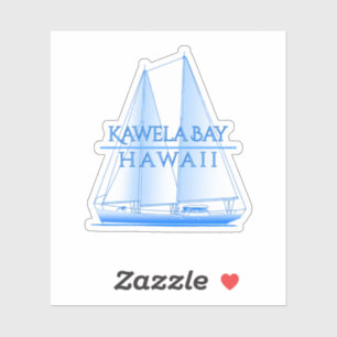 Kawela Bay Coastal Nautical Sailing Sailor Aufkleber