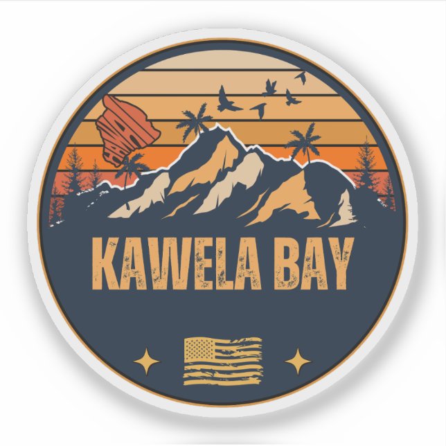 Kawela Bay, Hawaii Aufkleber (Vorderseite)