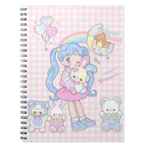 Kawii Sweet Dreams (Spirail Notebook Pastel Farbe) Notizblock