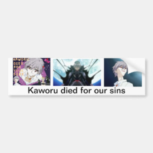 Kaworu starb für unsere Sünden Autoaufkleber