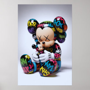 Kaws Companion: Graffiti Splash Poster