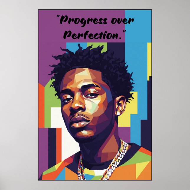 Kay Flock Poster – Progress Over Perfection (Vorne)
