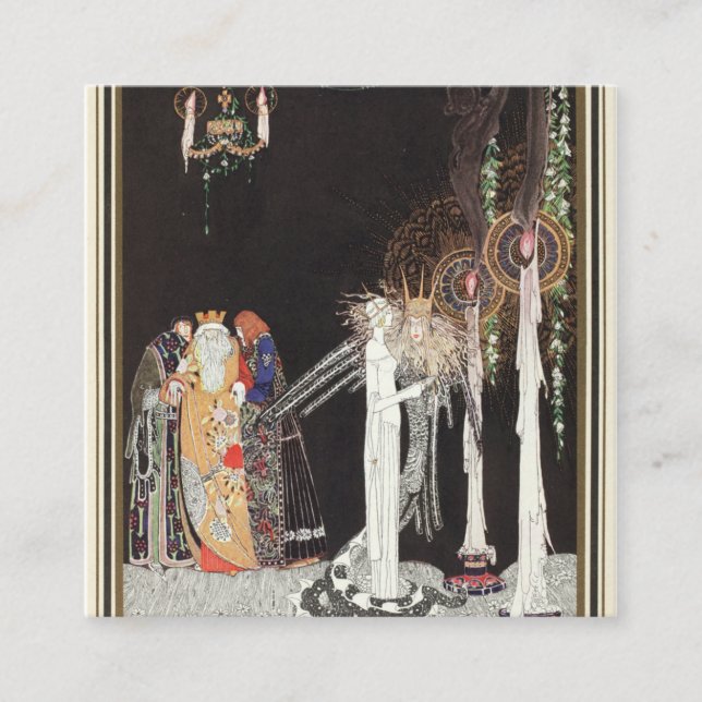 Kay Nielsen östlich der Sonne und westlich des Mon Quadratische Visitenkarte (Vorderseite)