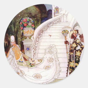 Kay Nielsens Cinderella-Märchen Runder Aufkleber