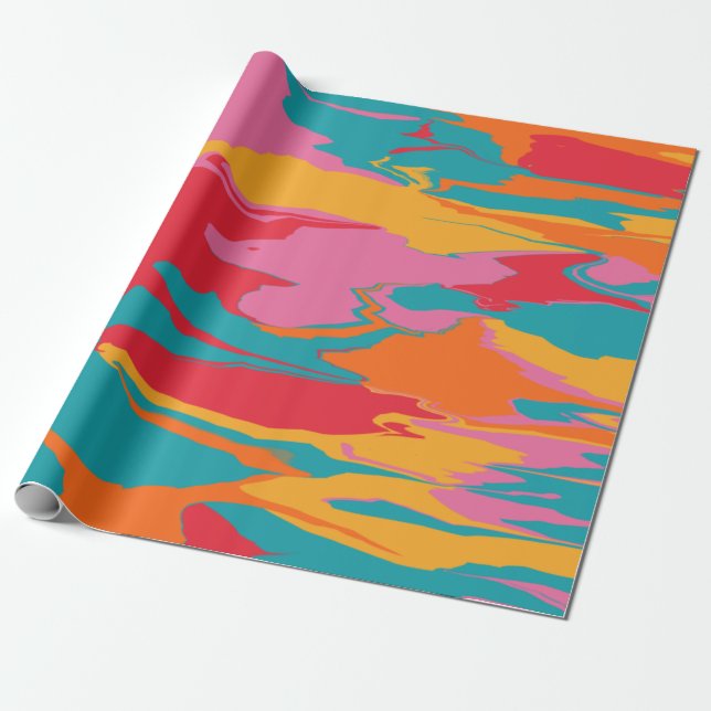 Kaya - Abstraktes Liquidationsdesign Geschenkpapier (Ungerollt)