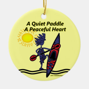 Kayak A ruhige Paddle Waves Keramik Ornament