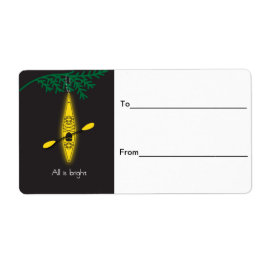 Kayak "All is bright"-Weihnachtslabel