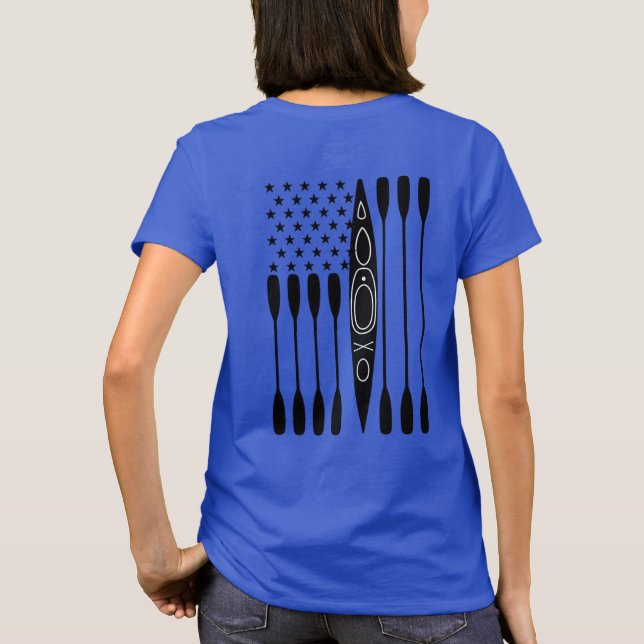 Kayak American Flag Shirt (Rückseite)