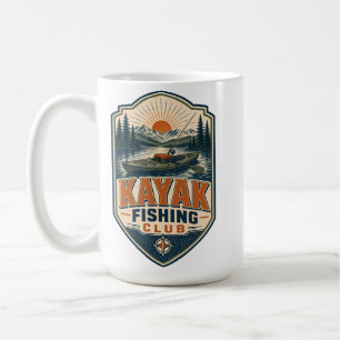 Kayak Angelclub - Vintage Retro Outdoor Angeln Kaffeetasse