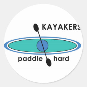 Kayak-Aufkleber Runder Aufkleber