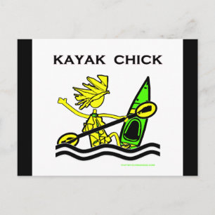 Kayak Chick Designs & Things Postkarte