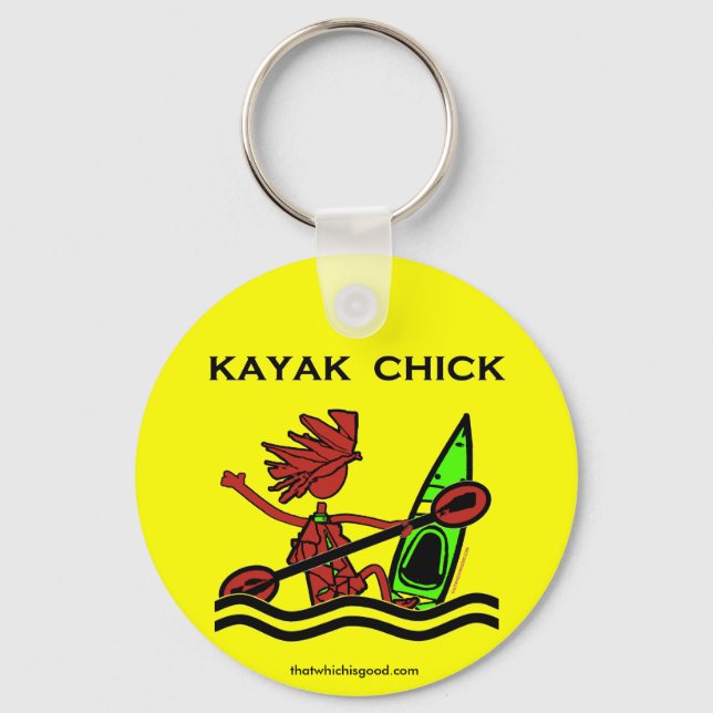 Kayak Chick Designs & Things Schlüsselanhänger (Vorderseite)