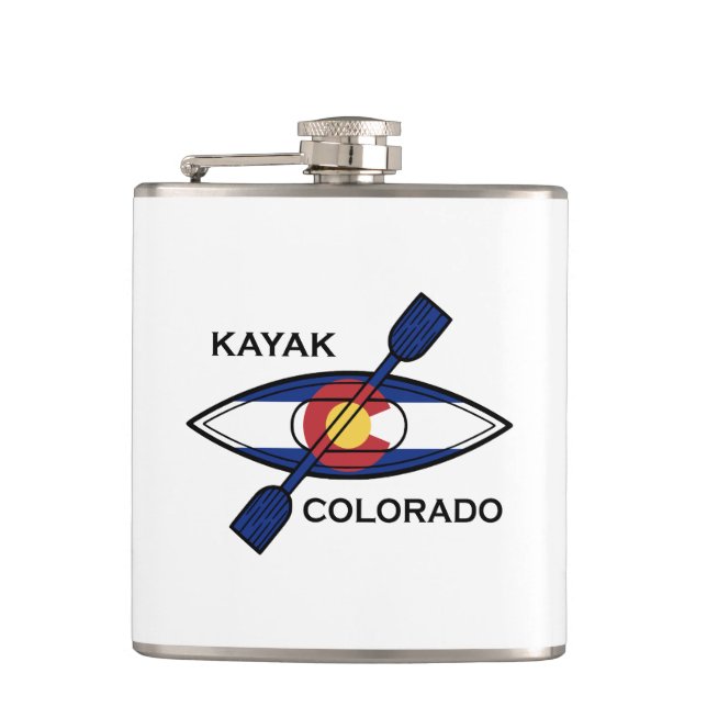 Kayak Colorado Flag Flachmann (Vorderseite)
