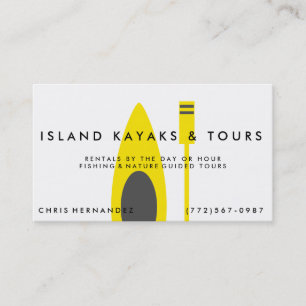Kayak Company oder Tours Business Card Visitenkarte