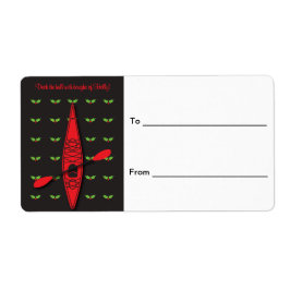 Kayak "Deck the Hull" Weihnachtslabel