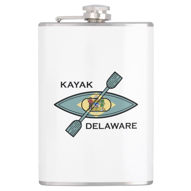 Kayak Delaware Flag Flachmann (Vorderseite)