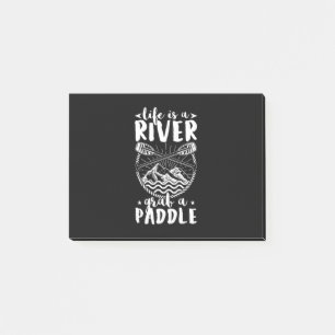 Kayak Driver Life ist ein Fluss Post-it Klebezettel