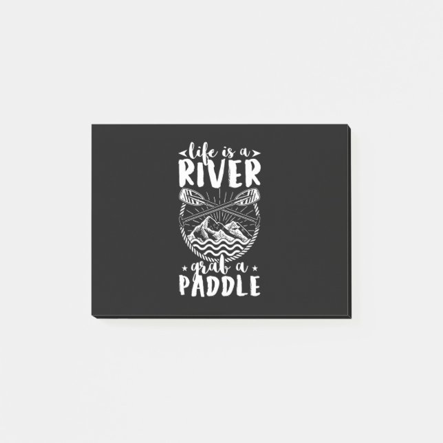 Kayak Driver Life ist ein Fluss Post-it Klebezettel (Vorderseite)