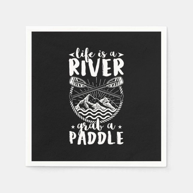 Kayak Driver Life ist ein Fluss Serviette (Vorderseite)