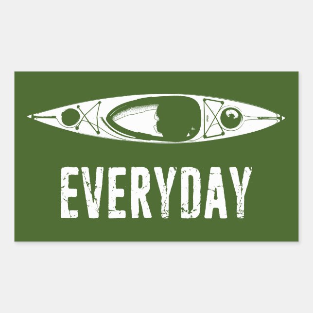 Kayak Everyday Rechteckiger Aufkleber (Vorderseite)