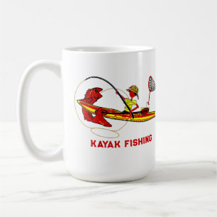 Kayak fischen in heller Tasse
