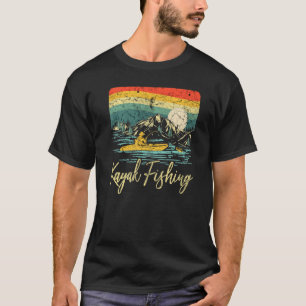 Kayak Fischen Vintag Retro Kanufahren See Fis T-Shirt